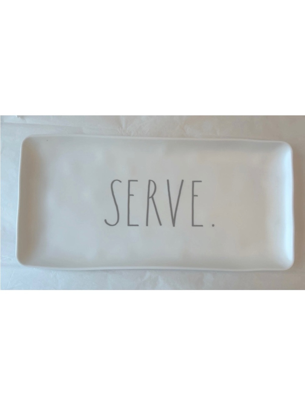 Rae Dunn Rectangular “SERVE” Platter Serving Tray 100% Melamine
